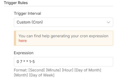 schedule trigger 이미지