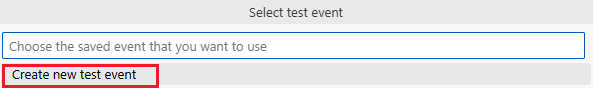 Lambda Create new test Event Button