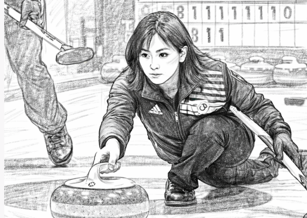 컬링 하는 이미지